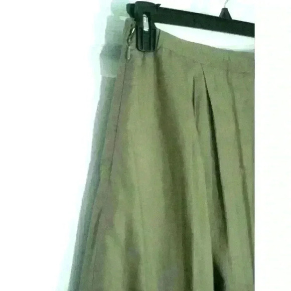 Coldwater Creek Midi Skirt Petite Small 6-8 Taupe Tan Embroidered - Picture 3 of 8